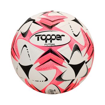 Bola-Futsal-Branco-e-Rosa-Slick-|-Topper-Tamanho--UN---Cor--BRANCO-0